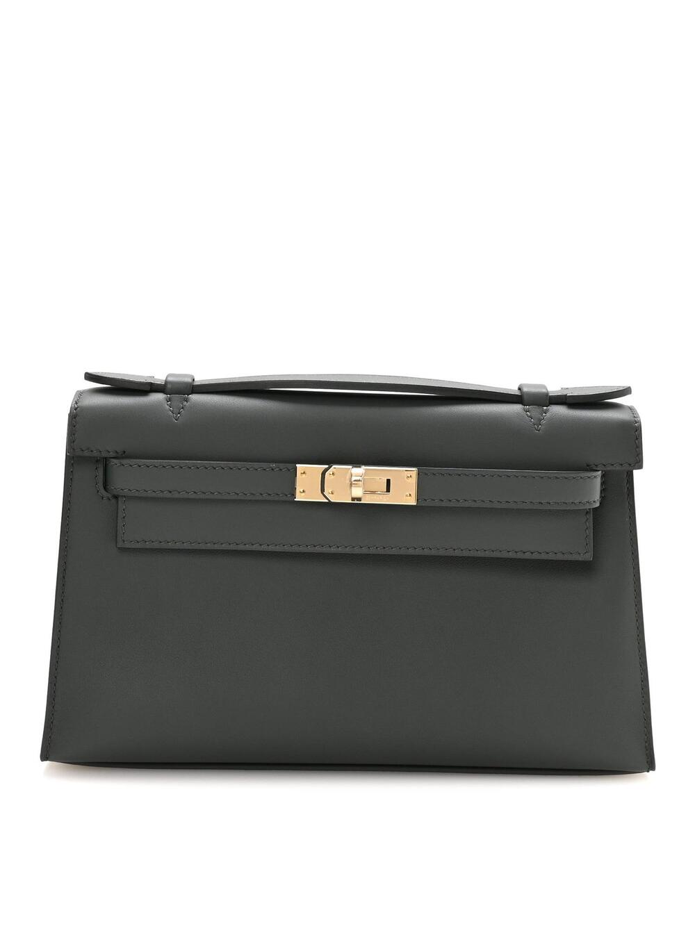 Hermes Swift Kelly Pochette Clutch Vert #337489H24B - Picture 1 of 9